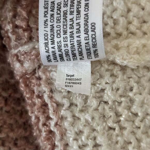 Knox Rose Sweater Womens XL Striped Pullover Knit Soft Cozy V Neck Casual Boho - Picture 4 of 13